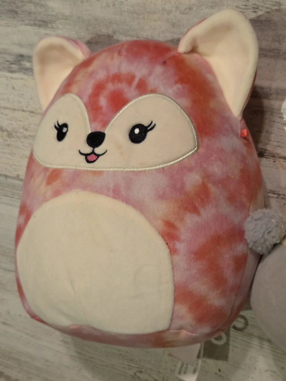 Squishmallow Pink Tie-Dye Fox Plush & Cockatiel Mizti / Cazlan & Sabine Lot Of 2